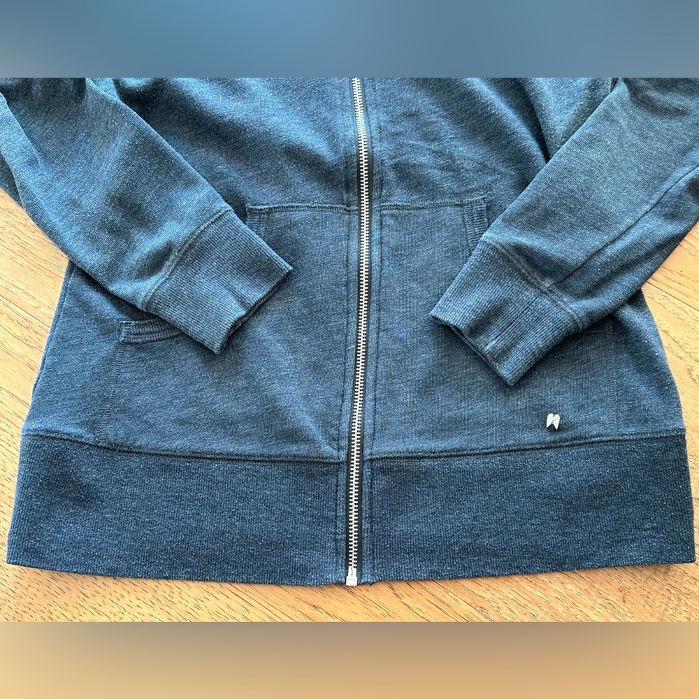 Victoria Secret charcoal grey hoodie with gold sequin bling angel wings - Picture 10 of 11